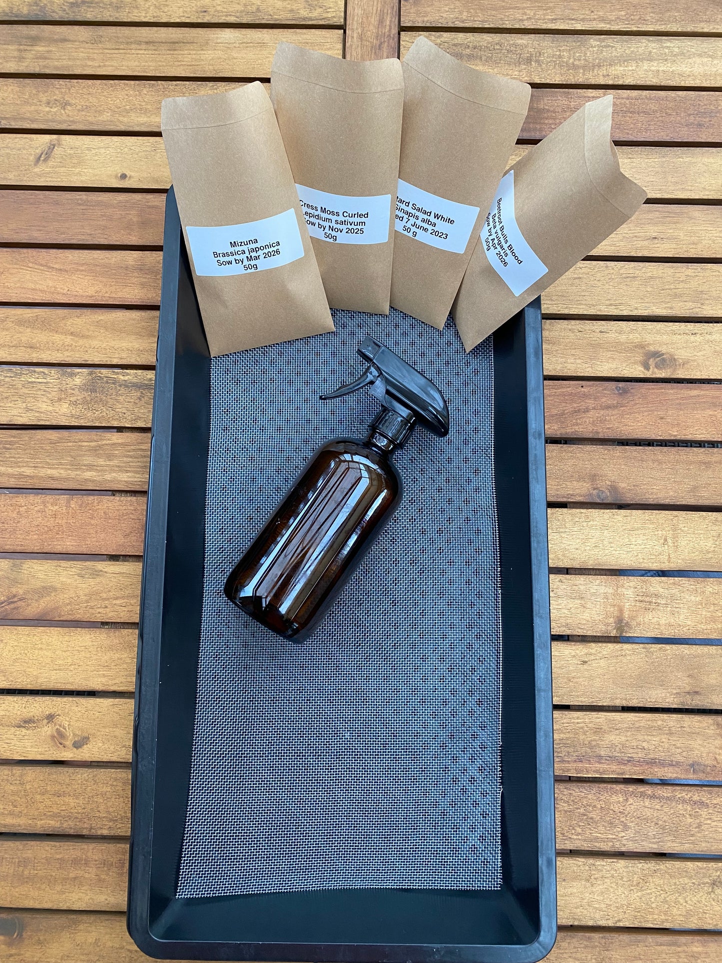 Hydroponic Microgreen Kit Set with Reusable Mesh Medium