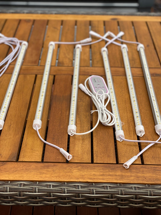 T5 LED Bar Grow Light Daisy Chain 6 Tubes Pure + Warm White