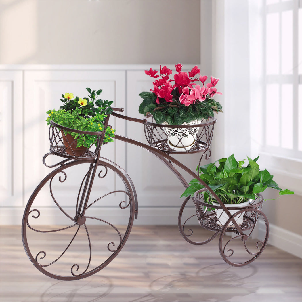 Levede Plant Stand Outdoor Indoor Metal Bronze-2006732950246395911